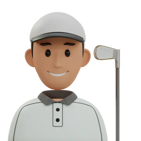 Jugador de golf  3D Icon