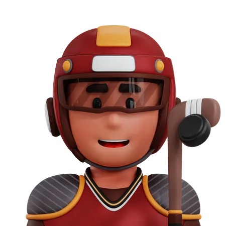 Jugador de hockey  3D Icon
