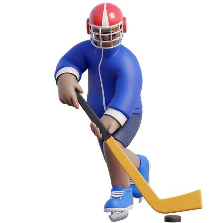 Jugador de hockey sobre hielo  3D Illustration