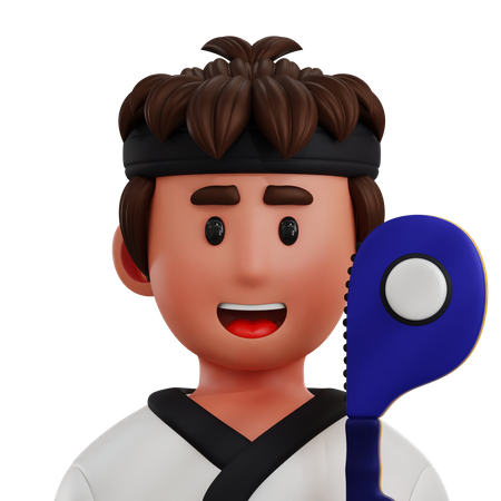 Jugador de karate  3D Icon