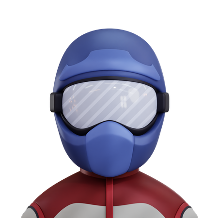 Jugador de motocross  3D Icon