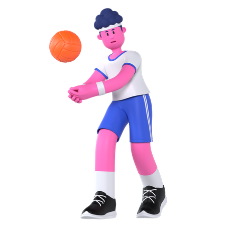 Jugador de voleibol  3D Illustration