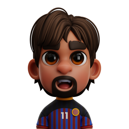 Jugador del FC Barcelona  3D Icon