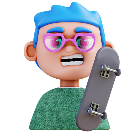 Jugador skater  3D Icon