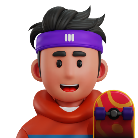 Jugador patinador  3D Icon