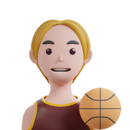 Jugadora de baloncesto  3D Icon