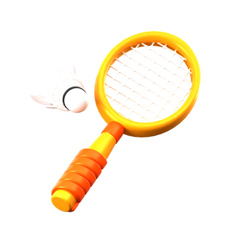 Jugando badminton  3D Icon