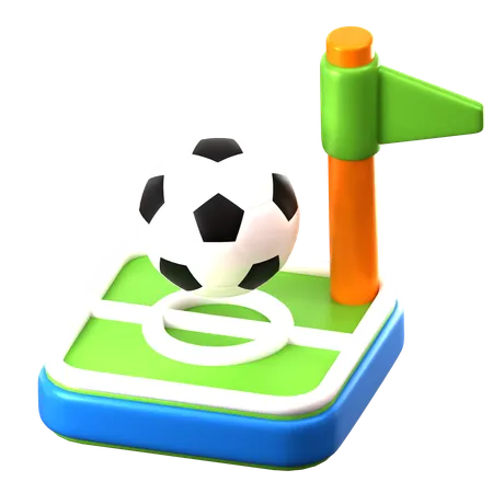Jugando futbol  3D Icon