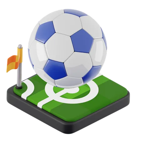 Jugando futbol  3D Icon