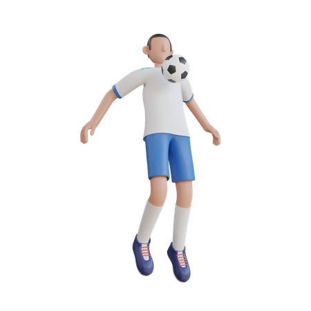 Jugando futbol  3D Illustration