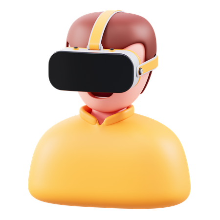 Jugar juegos de realidad virtual  3D Icon