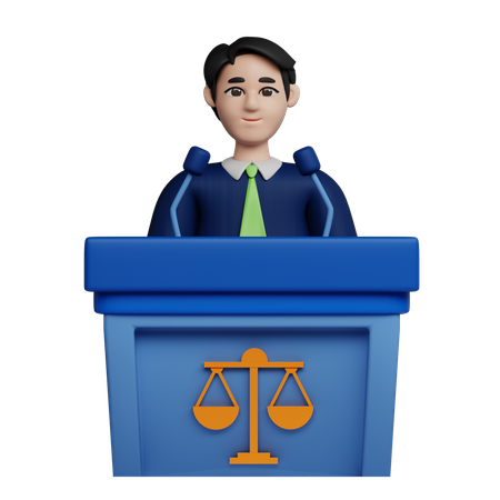 Juge du tribunal  3D Icon