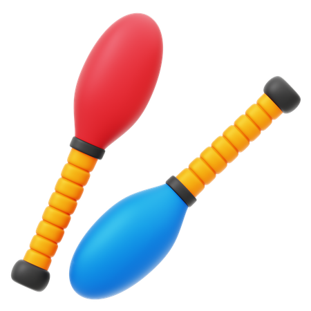 Juggling Clubs  3D Icon