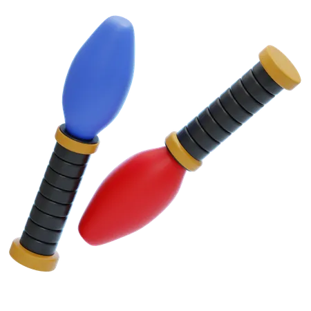 JUGGLING CLUBS  3D Icon