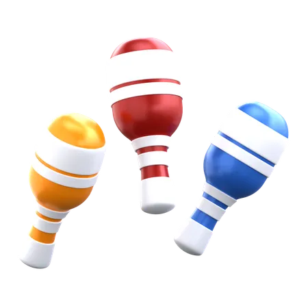 Juggling Pin 3 D Circus Icon 3D Icon