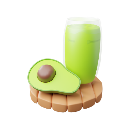 Jugo de aguacate  3D Icon