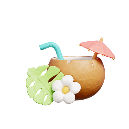 Jugo de coco  3D Icon