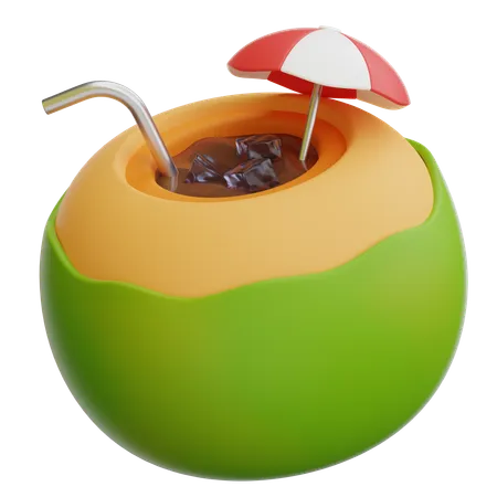 Jugo de coco  3D Icon