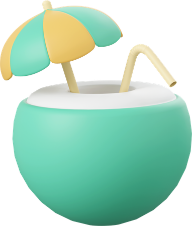 Jugo de coco  3D Icon