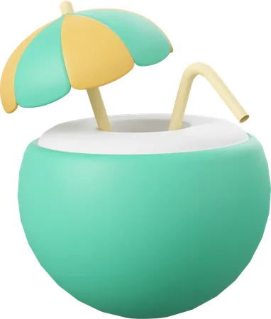 Jugo de coco  3D Icon