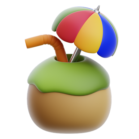 Jugo de coco  3D Icon