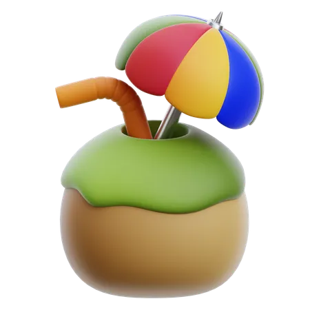 Jugo de coco  3D Icon