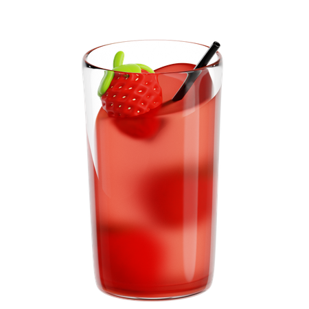 Jugo de fresa  3D Icon