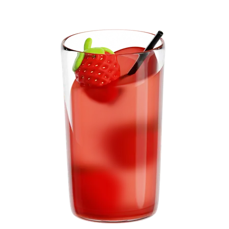 Jugo de fresa  3D Icon