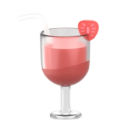 Jugo de fresa  3D Icon