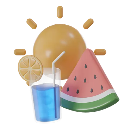 Zumo de frutas  3D Icon