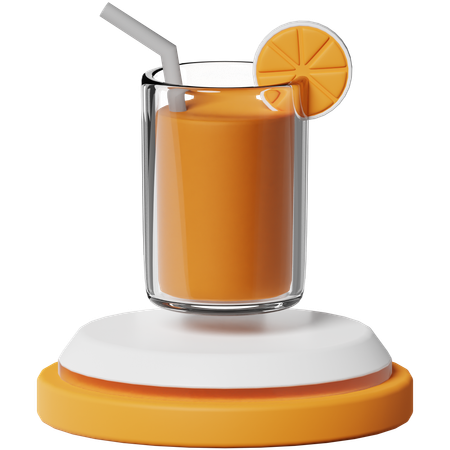 Zumo de naranja  3D Icon