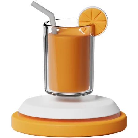 Zumo de naranja  3D Icon