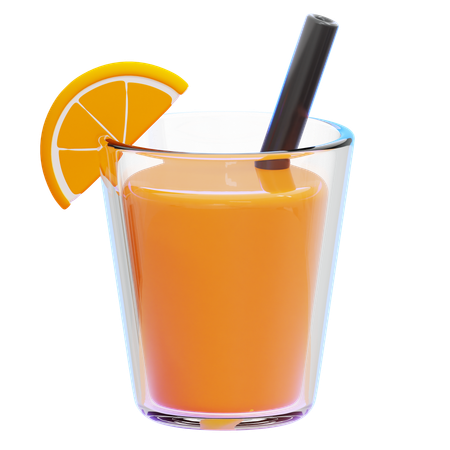 Zumo de naranja  3D Icon