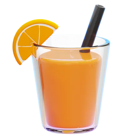 Zumo de naranja  3D Icon