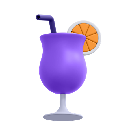 Zumo de naranja  3D Icon