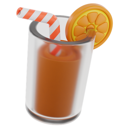 Zumo de naranja  3D Icon