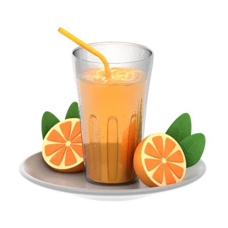 Zumo de naranja  3D Icon