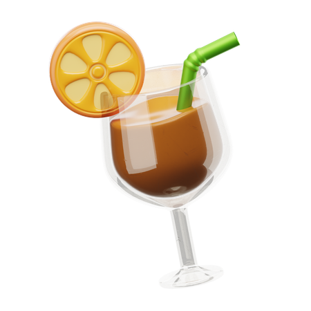 Zumo de naranja  3D Icon