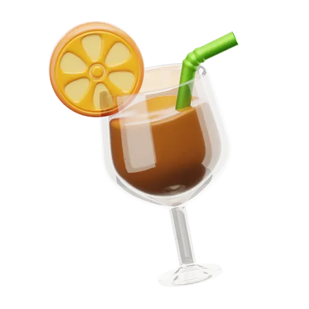 Zumo de naranja  3D Icon