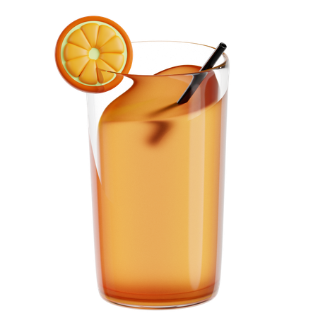 Zumo de naranja  3D Icon