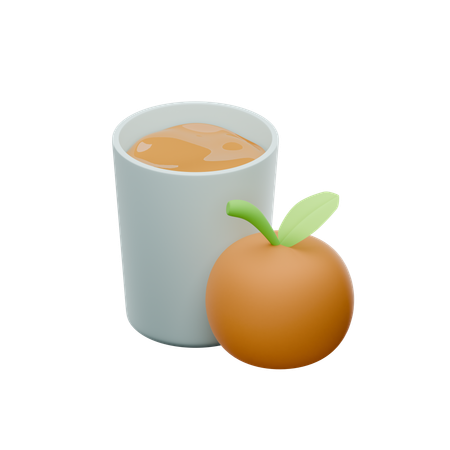 Zumo de naranja  3D Icon