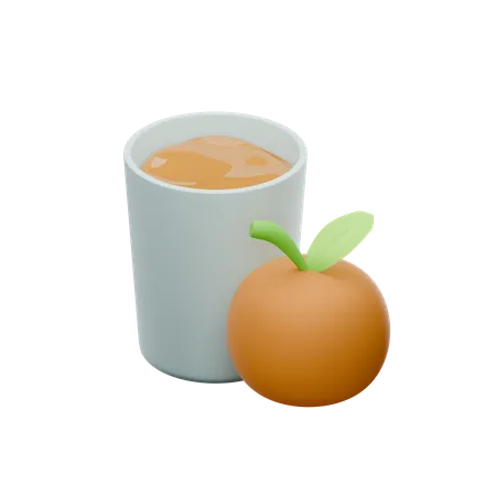 Zumo de naranja  3D Icon