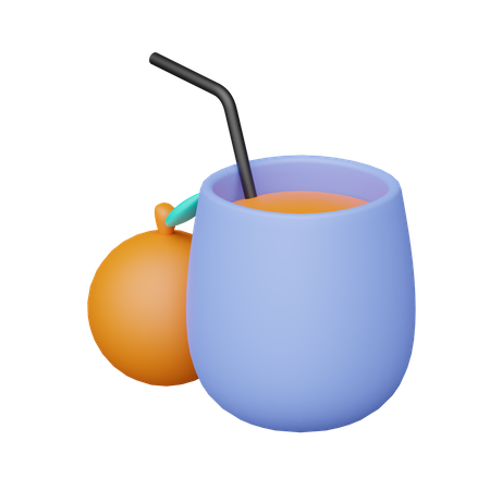 Zumo de naranja  3D Icon