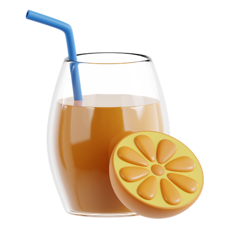 Zumo de naranja  3D Icon