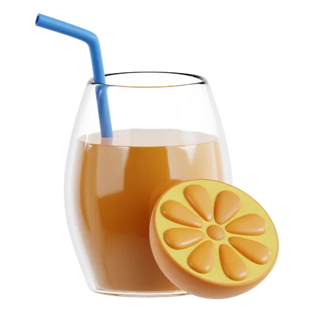 Zumo de naranja  3D Icon