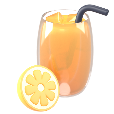 Zumo de naranja  3D Icon