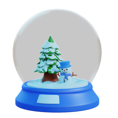 Juguete de bola de nieve de invierno  3D Icon