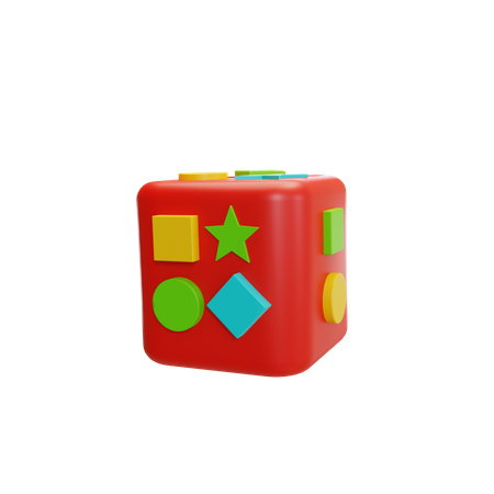 Cubo de juguete para bebé  3D Illustration