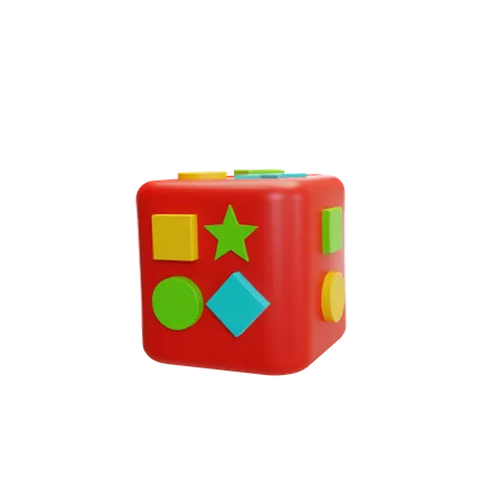 Cubo de juguete para bebé  3D Illustration