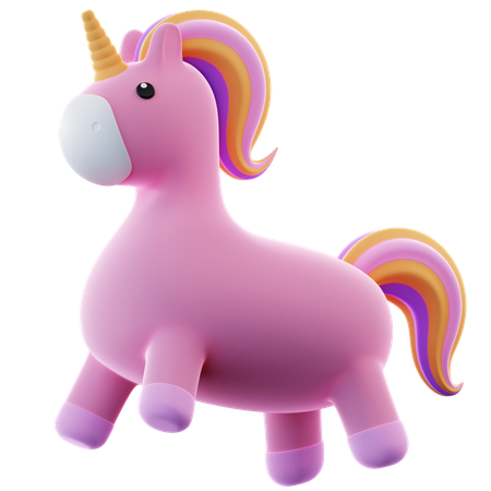 Juguete de unicornio de rebote  3D Icon